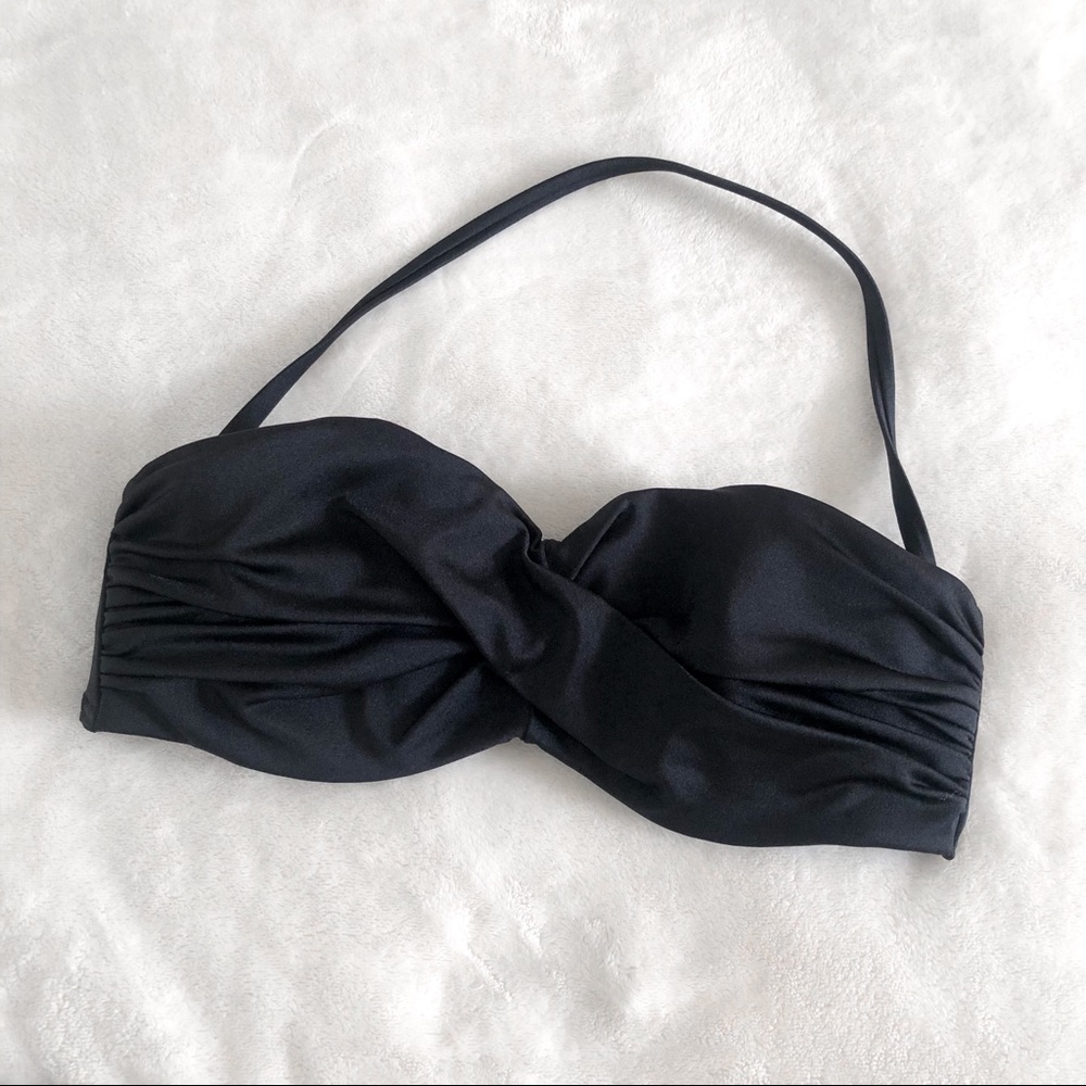 VS/ black bandeau, halter bikini top